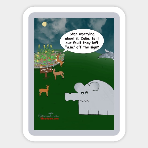 Deer Antics Sticker by Enormously Funny Cartoons